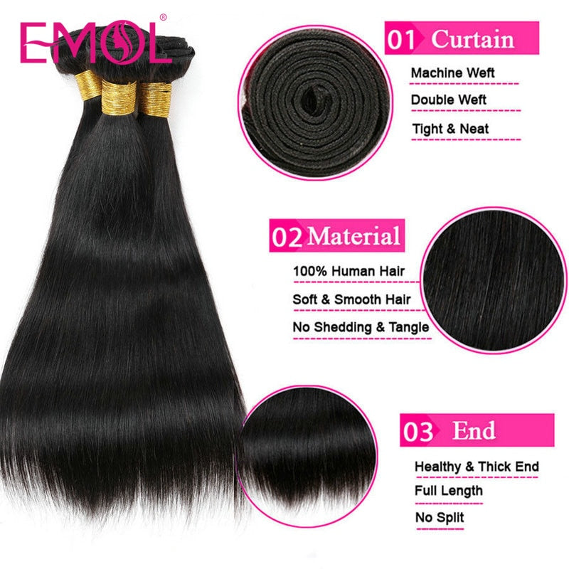 Indian Straight Human Hair Bundles